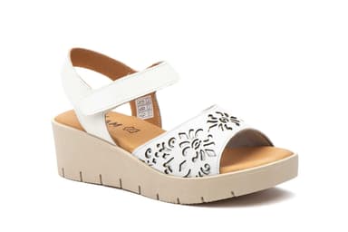 Sandalias Mujer Piel Blanco Lasér JAM ref. 9988