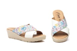 Sandalias Mujer Piel Blanco Multi Calzados Bailen ref. BL-833