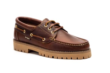 Náuticos Hombre Piel Pull Marrón Riverty ref. RV-1000