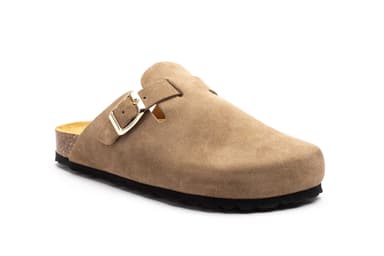 Zueco Piel Taupe Hebilla Biocomfort ref. BC-7379