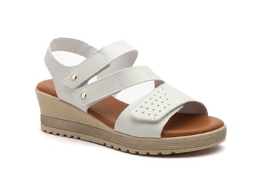 Sandalias Mujer Piel Platino Glace Encantto ref. ENC-46724