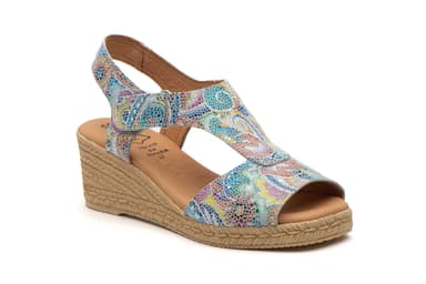 Sandalias Mujer Piel Multi Blanco Alto Estilo ref. AE-306