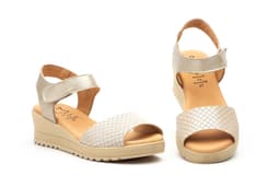 Sandalias Mujer Piel Cava Velcro Alto Estilo ref. AE-649
