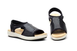 Sandalias Mujer Cocco Negro Elástico Very Soft BioUp ref. TS-01
