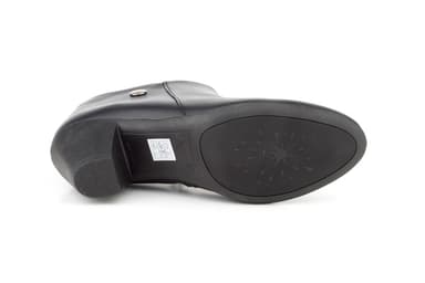 Botines Mujer Piel Negro Tacón Cremallera Cutillas ref. 417