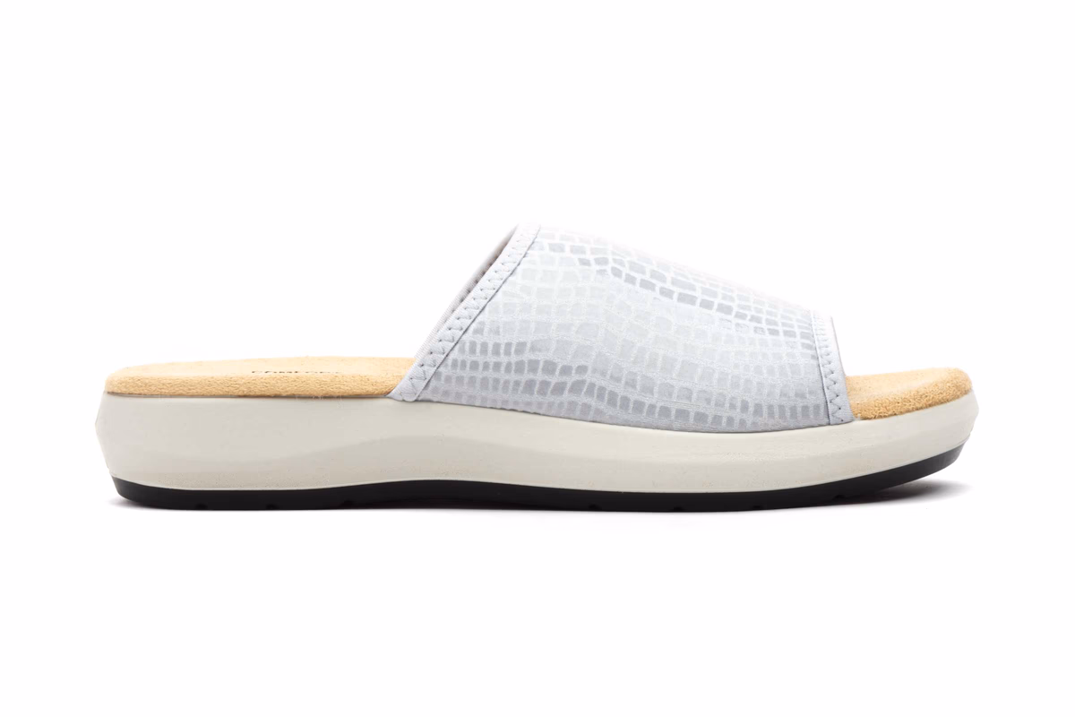 Zuecos Mujer Cocco Plata Elástico Very Soft BioUp ref. TS-09