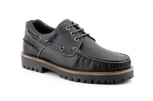 Zapatos Kiowa Hombre Piel Negro Cordones Náuticos  -  Ref. 4200 Negro