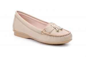 Kiowa Mujer Piel Beige Borlas Metal  -  Ref. 2034 Beige