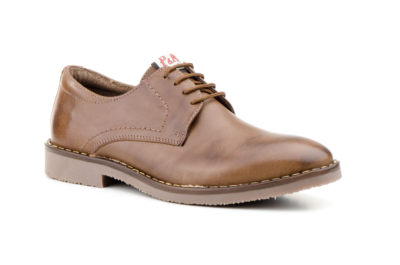 Zapatos Hombre Piel Marrón  -  Ref. PA-1516 Marrón