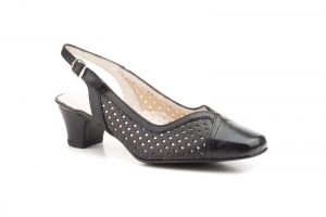 Zapatos Mujer Piel Negro Tacón  -  Ref. 5502 Negro