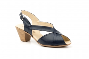Zapatos Mujer Piel Marino Tacón  -  Ref. 658 Marino