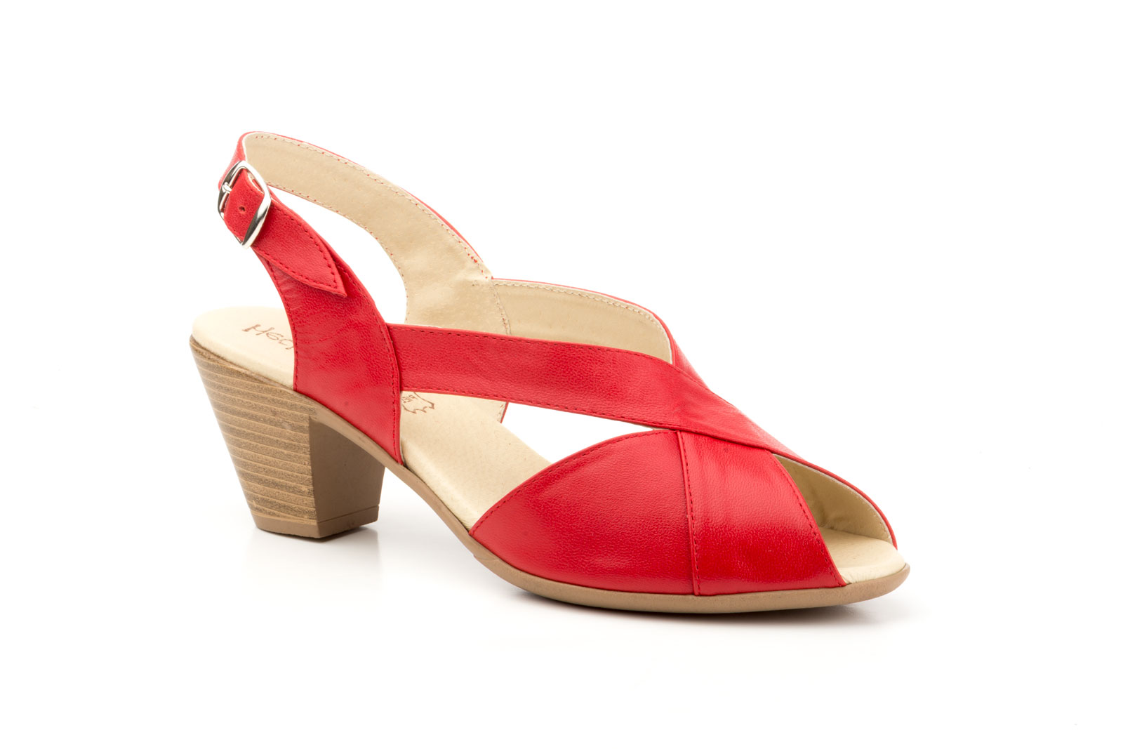 Zapatos Mujer Piel Rojo Tacón  -  Ref. 658 Rojo