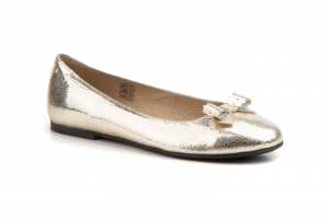 Bailarinas Mujer Piel Platino Lazo Tacón  -  Ref. 500 TG Platino