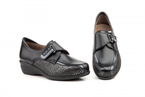 Zapatos Mujer Piel Napalina Negro  -  Ref. 6872 Napalina Negro
