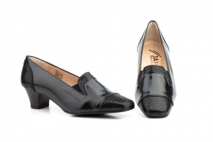 Zapatos Mujer Piel Negro Tacón  -  Ref. 5219 Negro