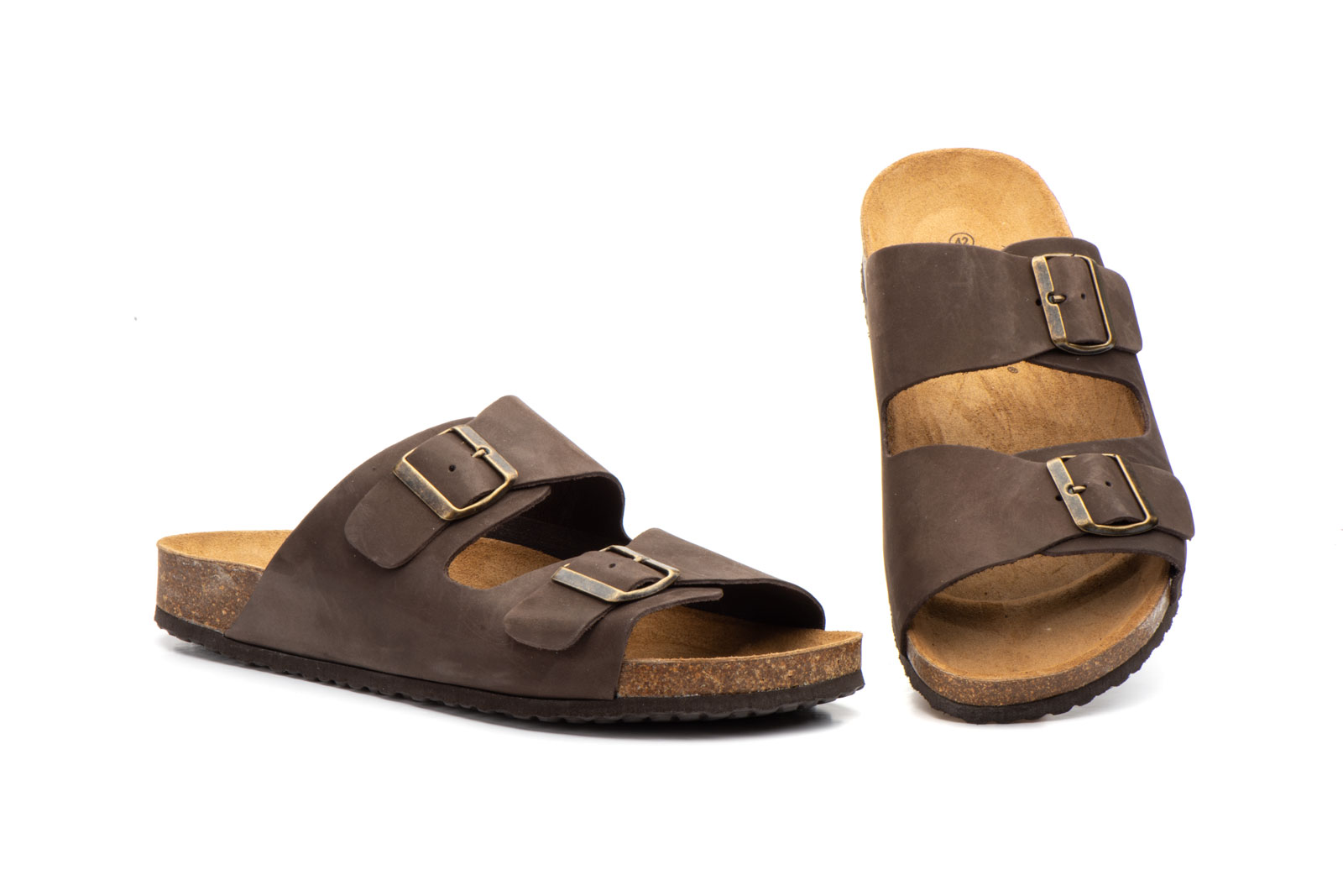 Sandalias Hombre Piel Marrón  -  Ref. MX-8020 Marrón