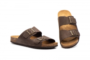 Sandalias Hombre Piel Marrón  -  Ref. MX-8020 Marrón