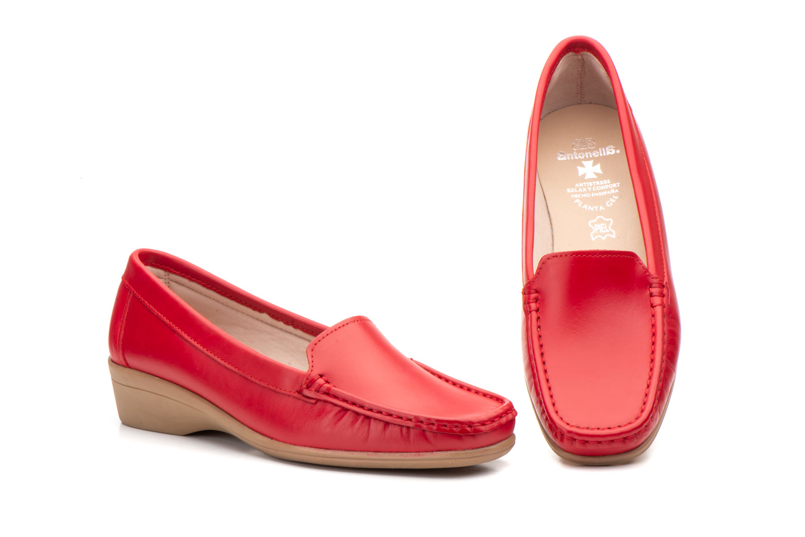 Kiowa Mujer Piel Rojo Cuña  -  Ref. 3069 Rojo