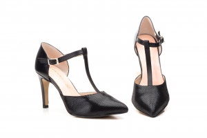 Zapatos Mujer Fantasia Tabarca Negro Tacón  -  Ref. PO-518 Tabarca Negro