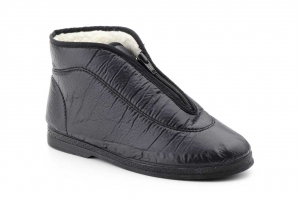 Zapatilla Botín Naylon Negro Cremallera  -  Ref. 1800 Negro