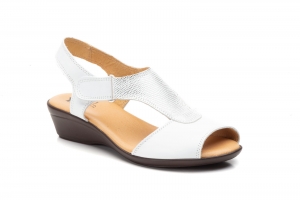 Sandalias Mujer Piel Blanco  -  Ref. 305 Blanco