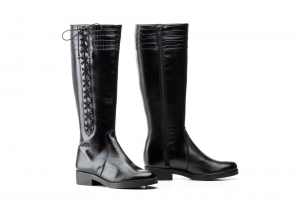Botas Mujer Piel Negra Cordones  -  Ref. 1029 Negro