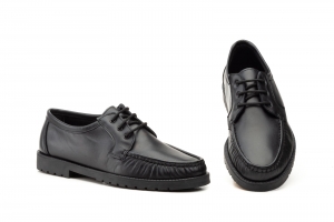 Kiowa Hombre Piel Negro Cordones  -  Ref. 7240 Negro