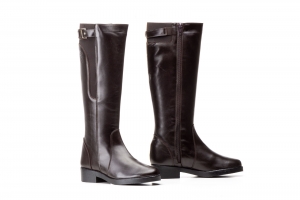 Botas Mujer Piel Marrón Elástico  -  Ref. 1018 Marrón