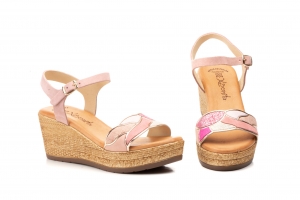 Sandalias Mujer Hojas Rosa Plataforma Xbonita  -  Ref. XB-G2051 Rosa