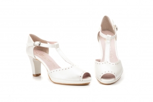 Zapatos Mujer Piel Beige Tacón   -  Ref. 3030 Beige