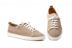 Zapatos Hombre Piel Serraje Piedra Keelan  -  Ref. KL-5210 Piedra