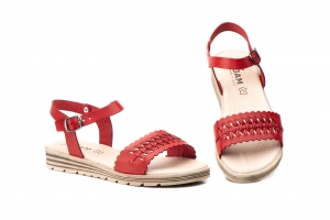 Sandalias Mujer Piel Rojo  -  Ref. 5019 Rojo