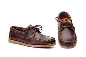 Náuticos Hombre Piel Pull Cuero Cordones  -  Ref. 01-N2 Cuero