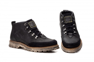 Bota Hombre Piel Negro Cordones  -  Ref. 11570 Negro