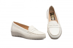 Kiowa Mujer Piel Beige Cuña  -  Ref. 3001 Beige