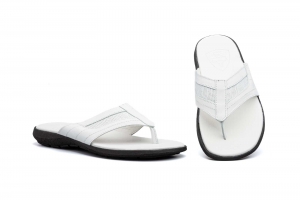 Sandalias Hombre Piel Blanco Iberico  -  Ref. IB-3021 Blanco