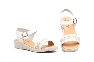 Sandalias Mujer PIel Blanco  -  Ref. 3223 Blanco