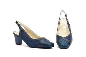 Zapatos Mujer Piel Marino  -  Ref. 5216 Marino