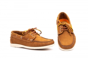 Náuticos Hombre Piel Nobuck Cuero Cordones  -  Ref. KL-2209 Cuero