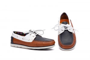 Náuticos Hombre Piel Cuero Marino Blanco Keelan  -  Ref. KL-1326 Cuero Marino Blanco