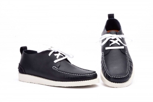 Náuticos Hombre Piel Marino Cordones  -  Ref. KL-4225 Marino