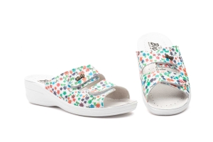 Zuecos Mujer Piel Multi Velcro BioUp  -  Ref. TS-975 Multicolor