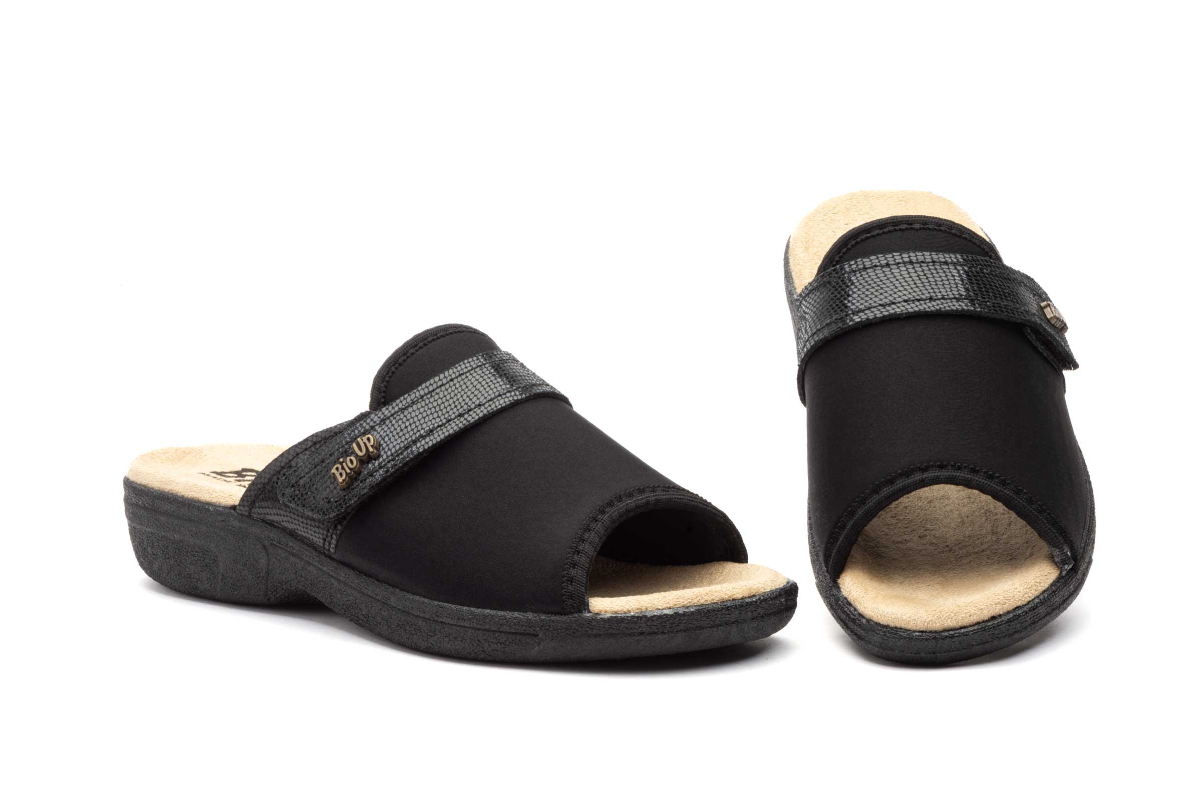 Sandalias Mujer Licra Negro BioUp  -  Ref. TS-1416 Negro