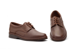 Zapatos Hombre Piel Marrón Cordones  -  Ref. 6050 Marrón