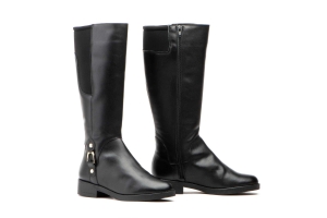 Botas Mujer Piel Negro Elásticos  -  Ref. 90685 Negro