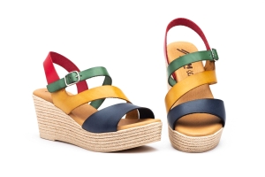 Sandalias Mujer Piel Multicolor  -  Ref. DSD-126 Multicolor