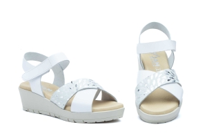 Sandalias Mujer Piel Blanco  -  Ref. 3136 Blanco