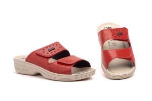 Zuecos Mujer Net Rojo Velcro  -  Ref. TS-580 Rojo