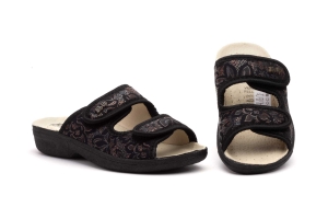 Zueco Mujer Negro Velcro  -  Ref. TS-20403 Negro