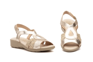 Sandalias Mujer Piel Platino  -  Ref. 3773 Platino